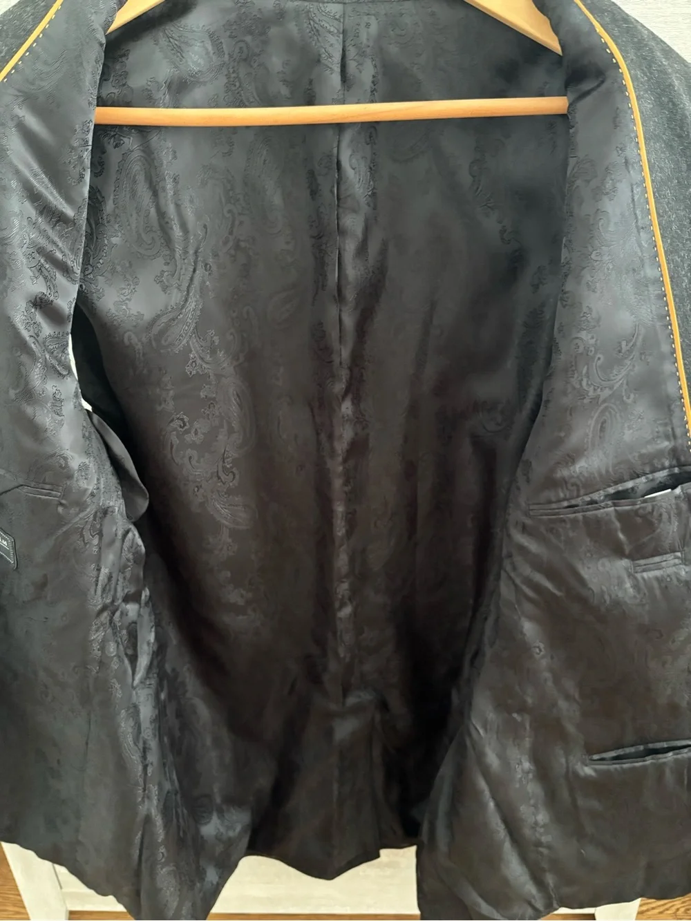 Vintage Cordovan & Grey Ltd. Charcoal 100% Cashmere Blazer Jacket 44R